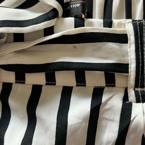 EUC Zara White Black Striped Wide-Leg Pants Medium - Picture 11 of 11